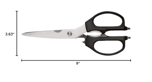 Shun Multi Purpose Kitchen Shears with Nutcracker Jar Opener and Screwdriver ...