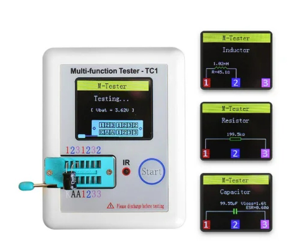 LCR-TC1 Display LCD Multi-meter Transistor Tester Diode Triode Capacitor Test