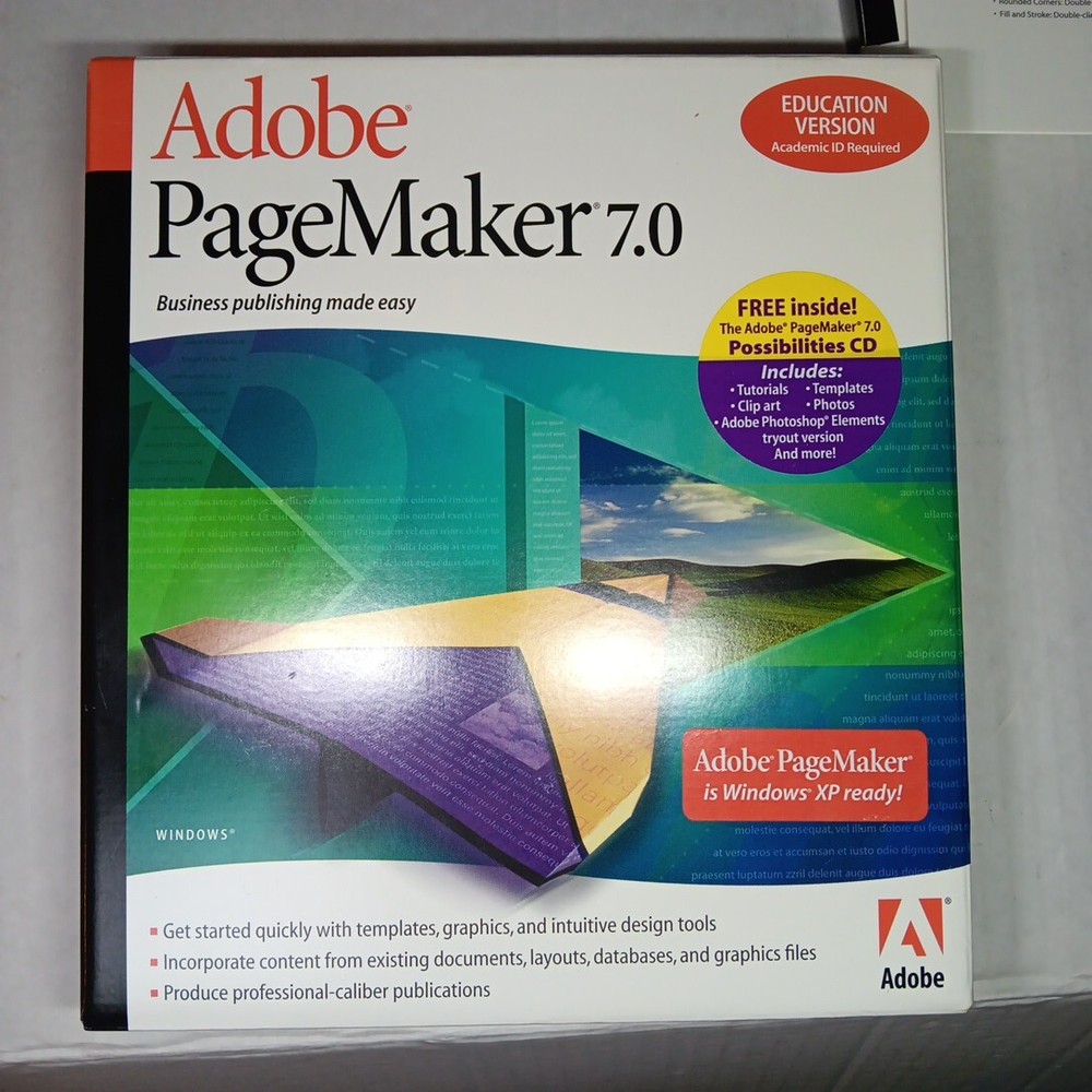 Adobe PageMaker 7.0 Education Version for Macintosh MAC