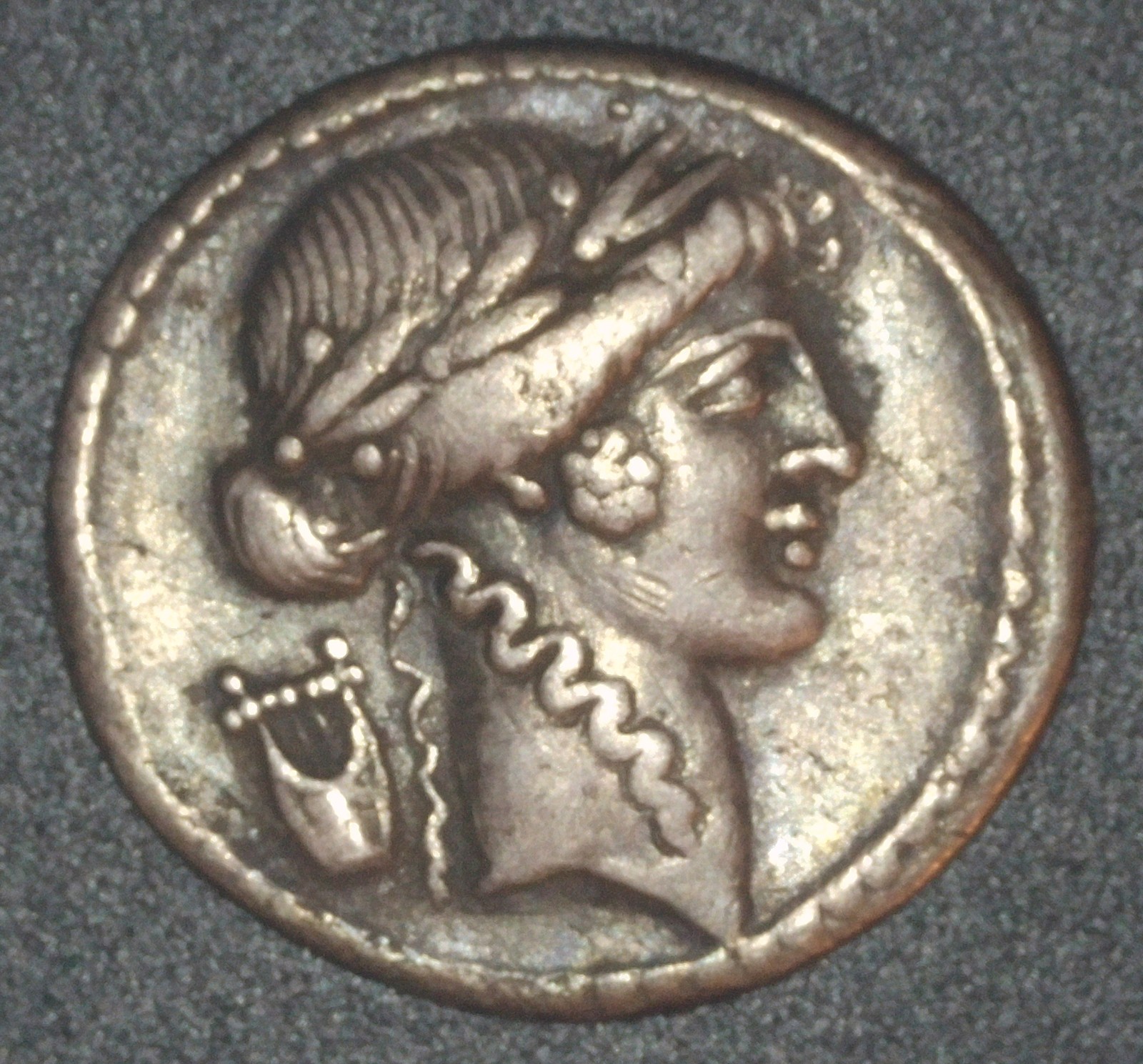 Roman Republic P. Clodius Turrinus Silver Denarius 42 BC (J0329)