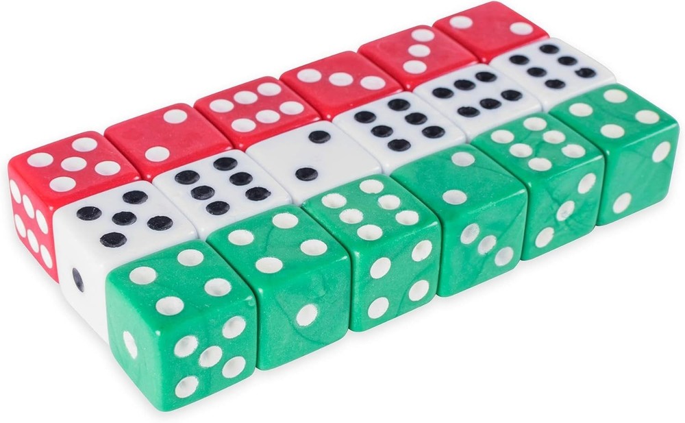 Standard 16mm Dice Multicolor 18pc