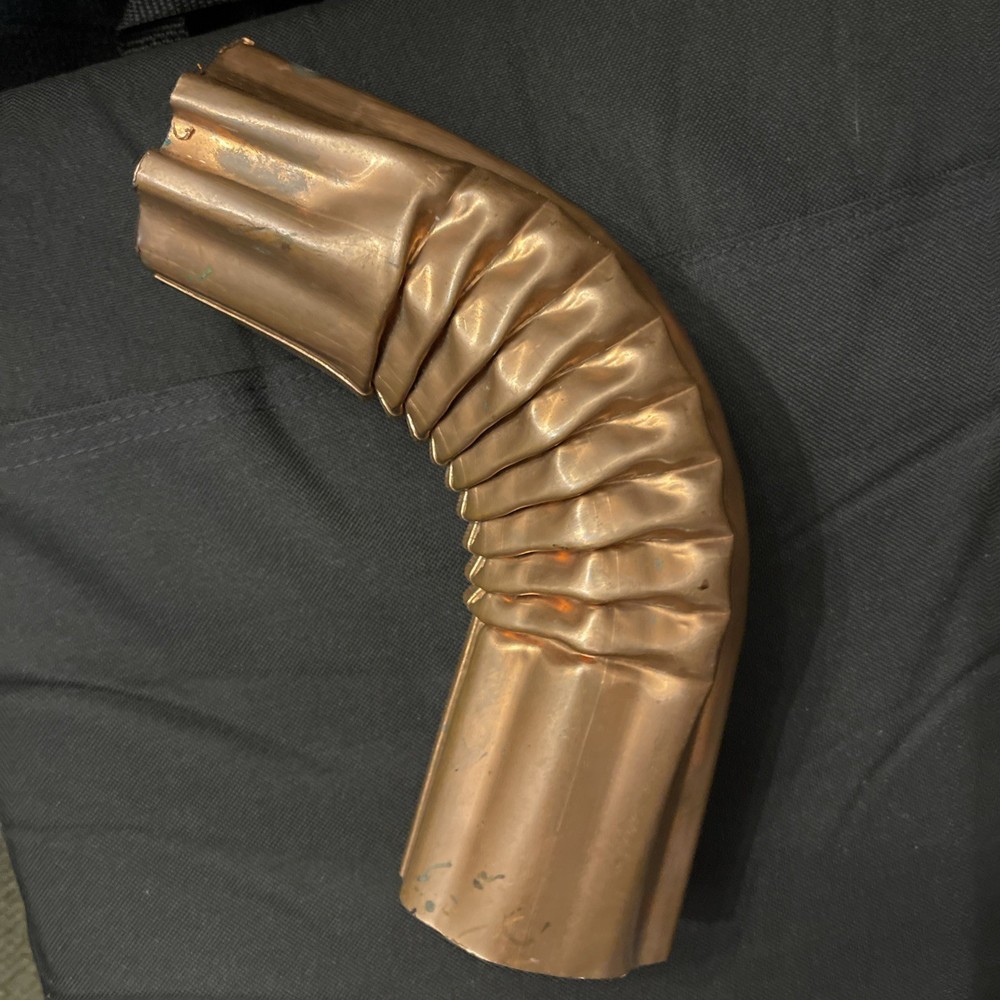Solid Copper House Gutter Drain Pipe Downspout 90* Elbow 16 Oz 3" New