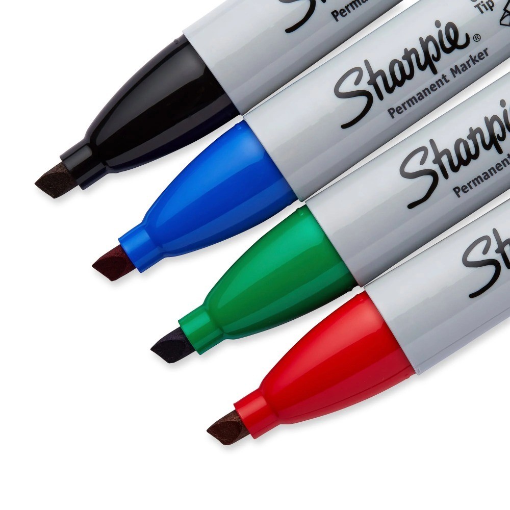 King Size Permanent Markers Chisel Tip for Poster Boards 4 Count 3 Pack