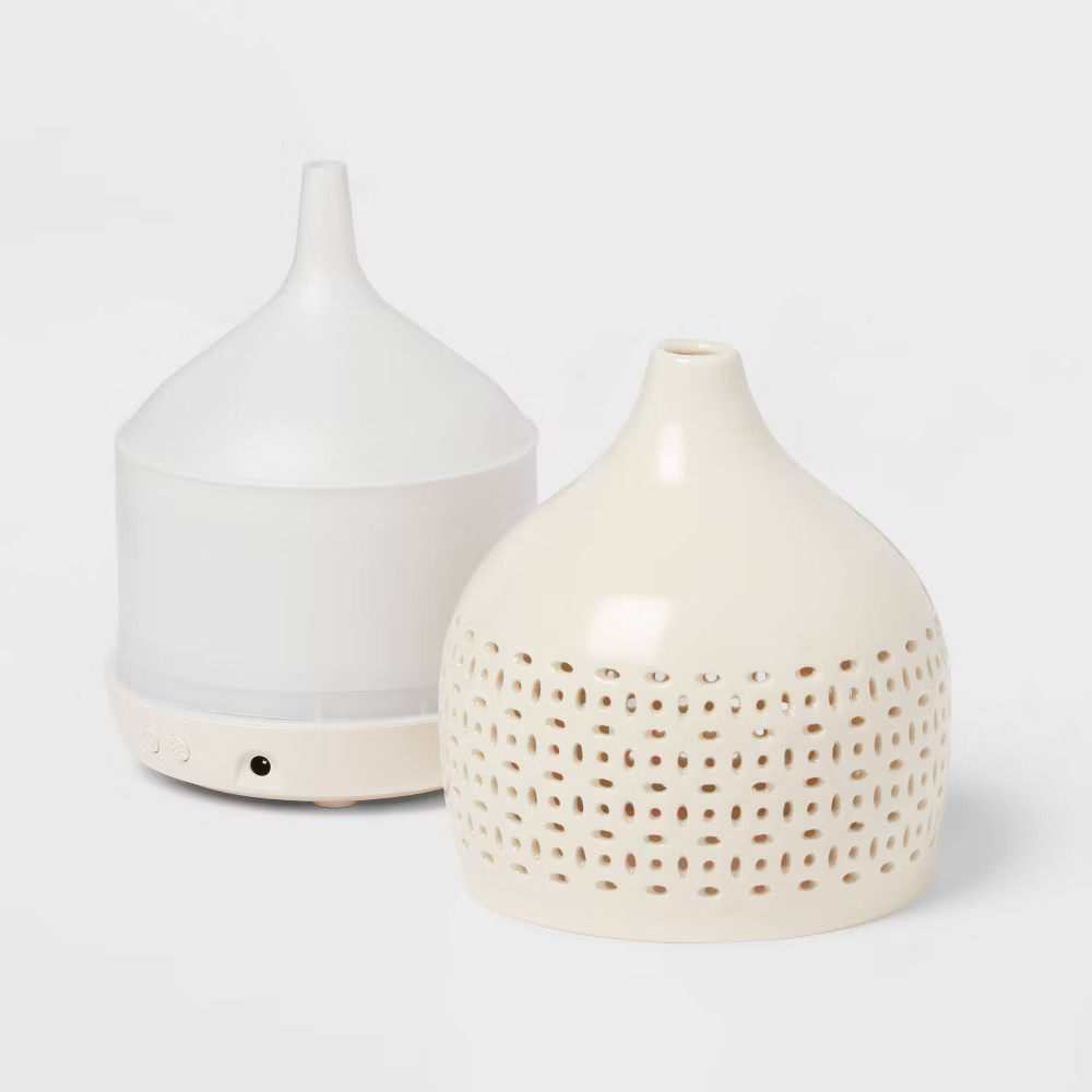 White Ceramic Cutout 300ml Large Diffuser - Threshold