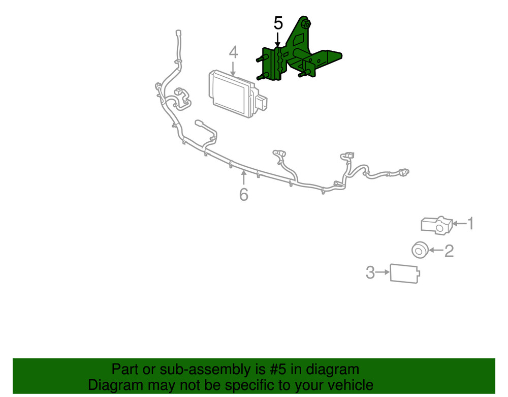 Genuine GM Forward Range Radar Bracket 22813677