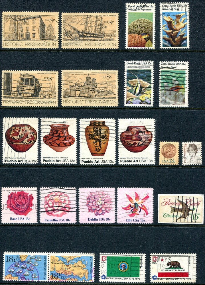 US 1971 - 1981 Used Se-tenant Sets