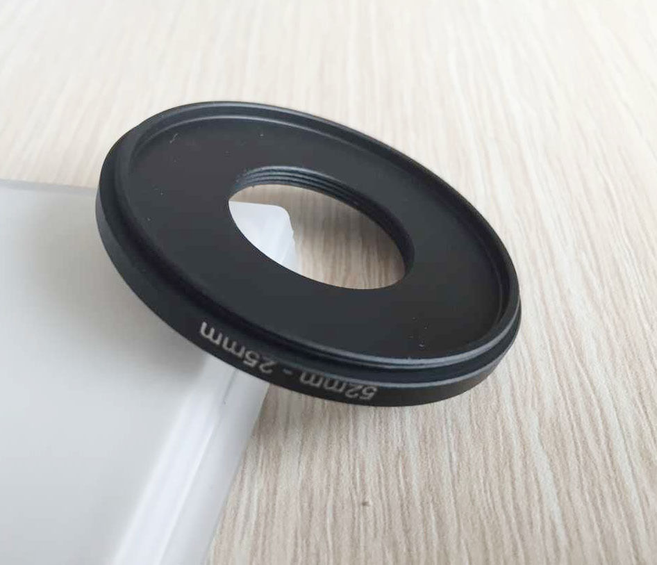 Nikon CFI M25 microscope objective to M52 52mm adapter