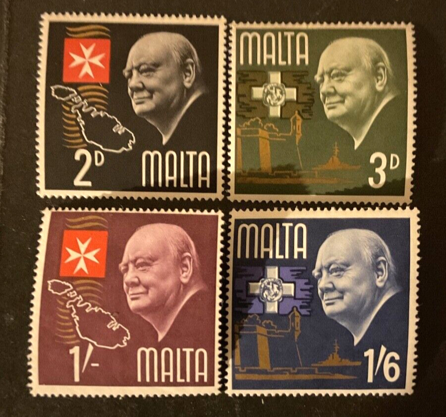 Malta Scott #344-7 never hinged