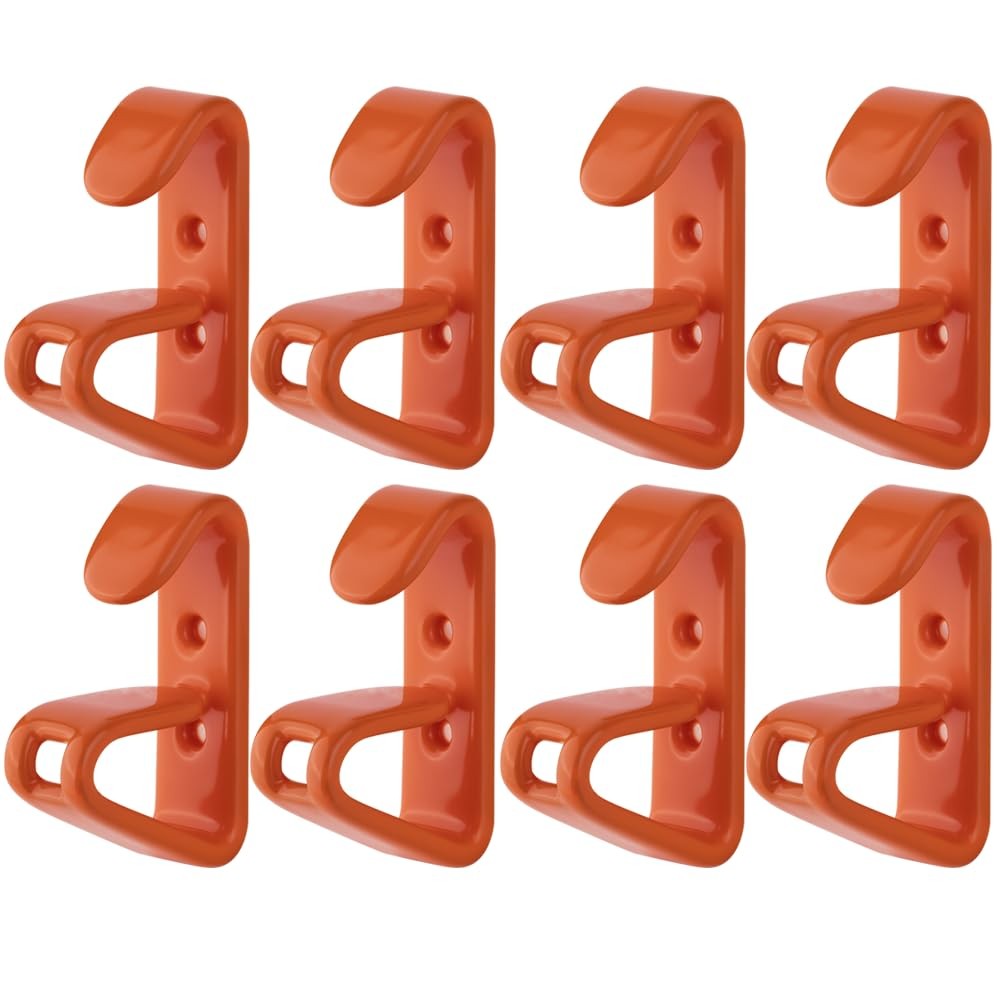 TUBYIC Wheel Display Hooks, Car Rim Hooks Solid 8 Pack, Orange