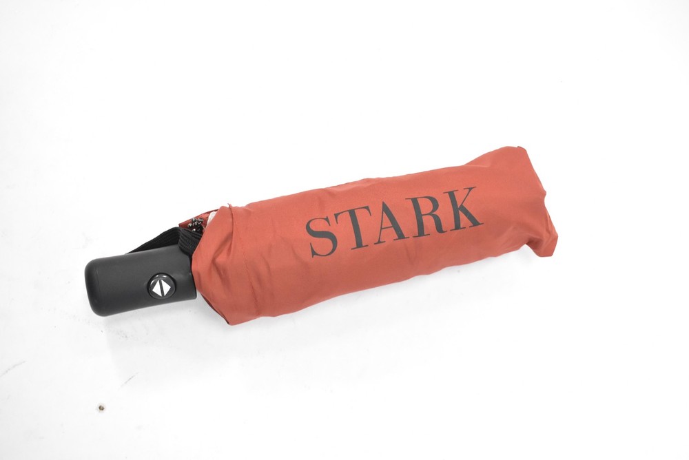 Missoni Stark Compact Folding Umbrella Rust Zigzag Chevron Print Automatic