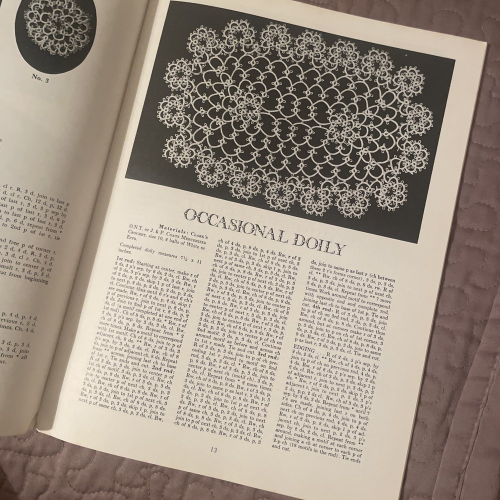 Tatting Doilies & Edgings Rita Weiss Dover Needlework Series Pattern Book