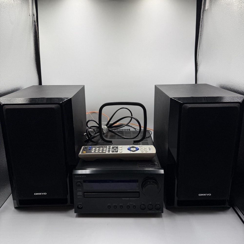 Onkyo CR-325 CD Receiver Complete Bundle - Speakers, Remote, Antenna - Tested