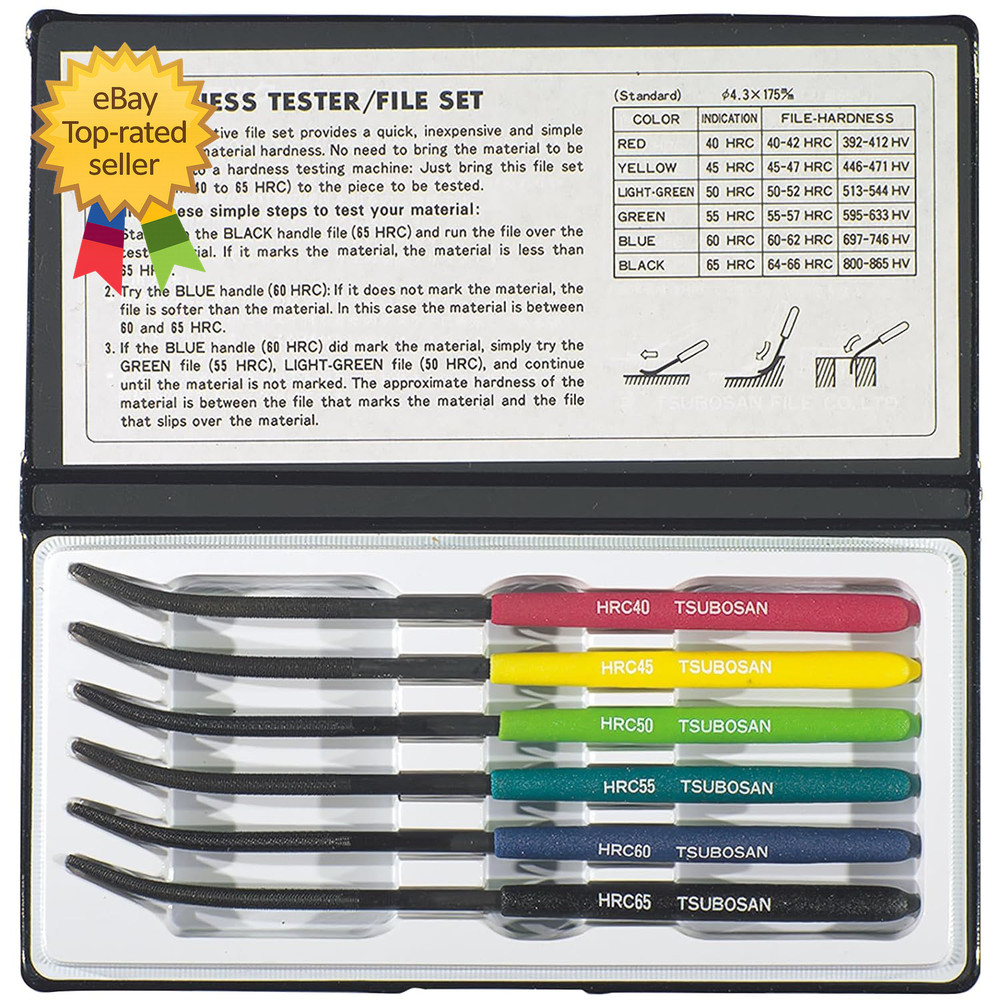 6 Piece Hardness Tester File Set