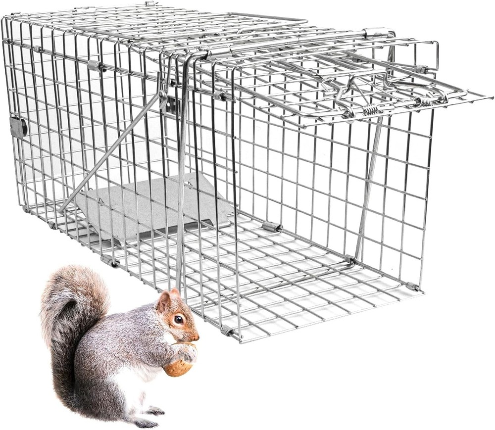 17.3-Inch Heavy Duty Folding Squirrel Trap - Humane Catch & Release Solution