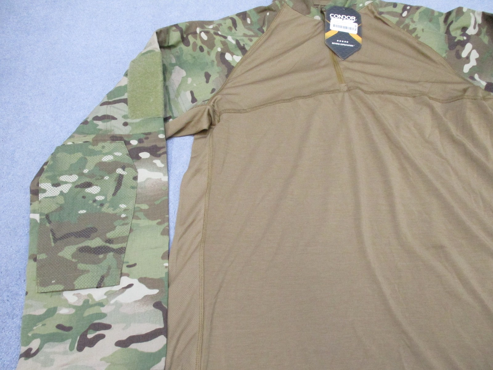 Condor Combat Shirt Multicam XL Long Sleeve 1/4 Zip Tactical Uniform Top