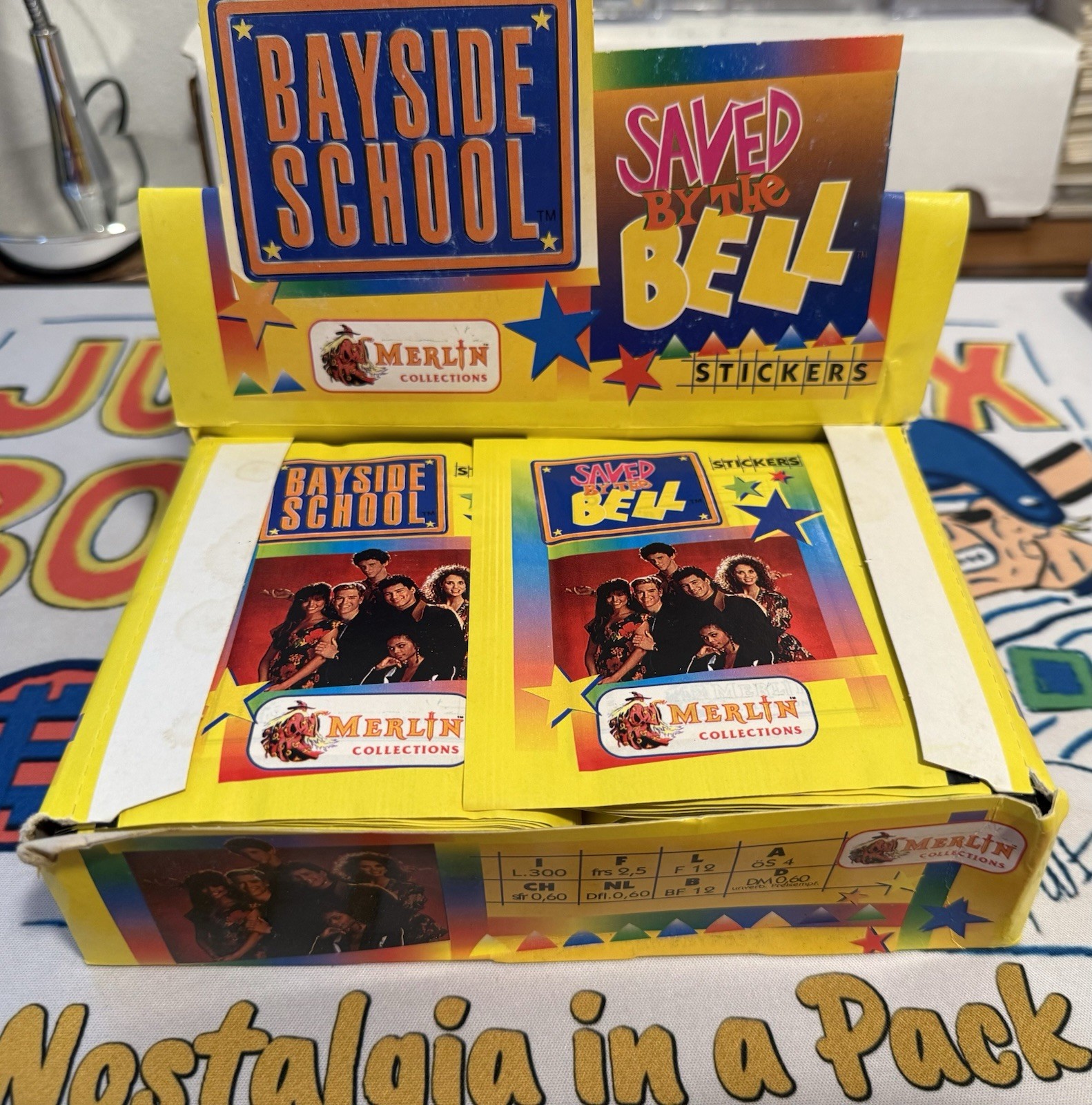 (1) Sealed Pack 1993 MERLIN STICKERS BAYSIDE SCHOOL SAVED BY THE BELL