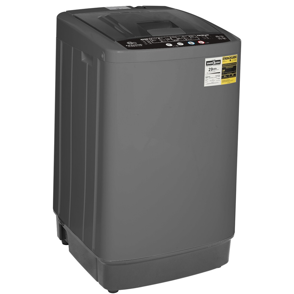 Portable Compact Laundry Washer Full-Automatic LED Display 17.8/13.5lbs Compact