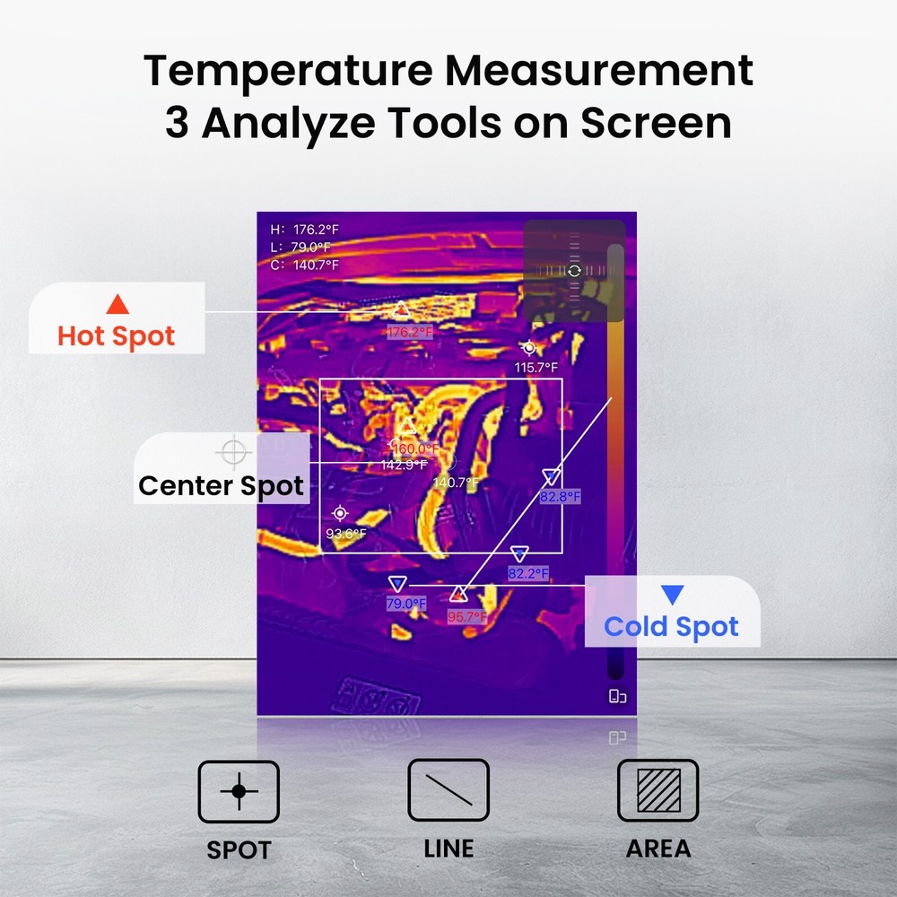 256x192 IR Resolution Wireless Thermal Camera for Android & iOS WiFi Handheld
