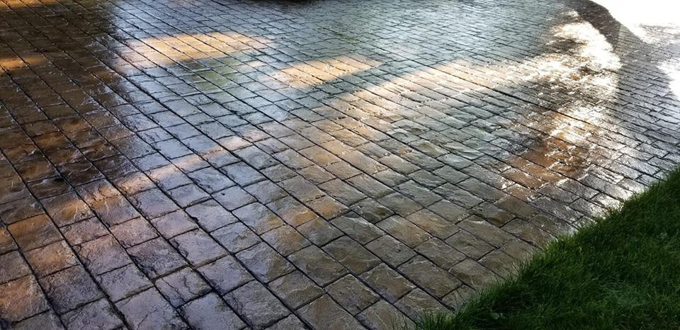 Roman Cobble | 5 pc. Decorative Concrete Stamp Set by Walttools