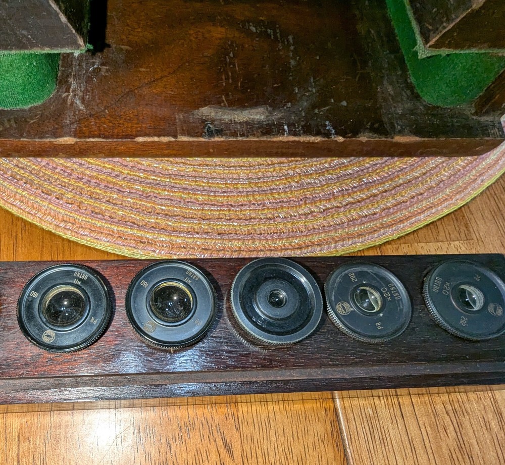 Antique C BAKER London Precision Microscope Complete Set Binocular NICE Loaded