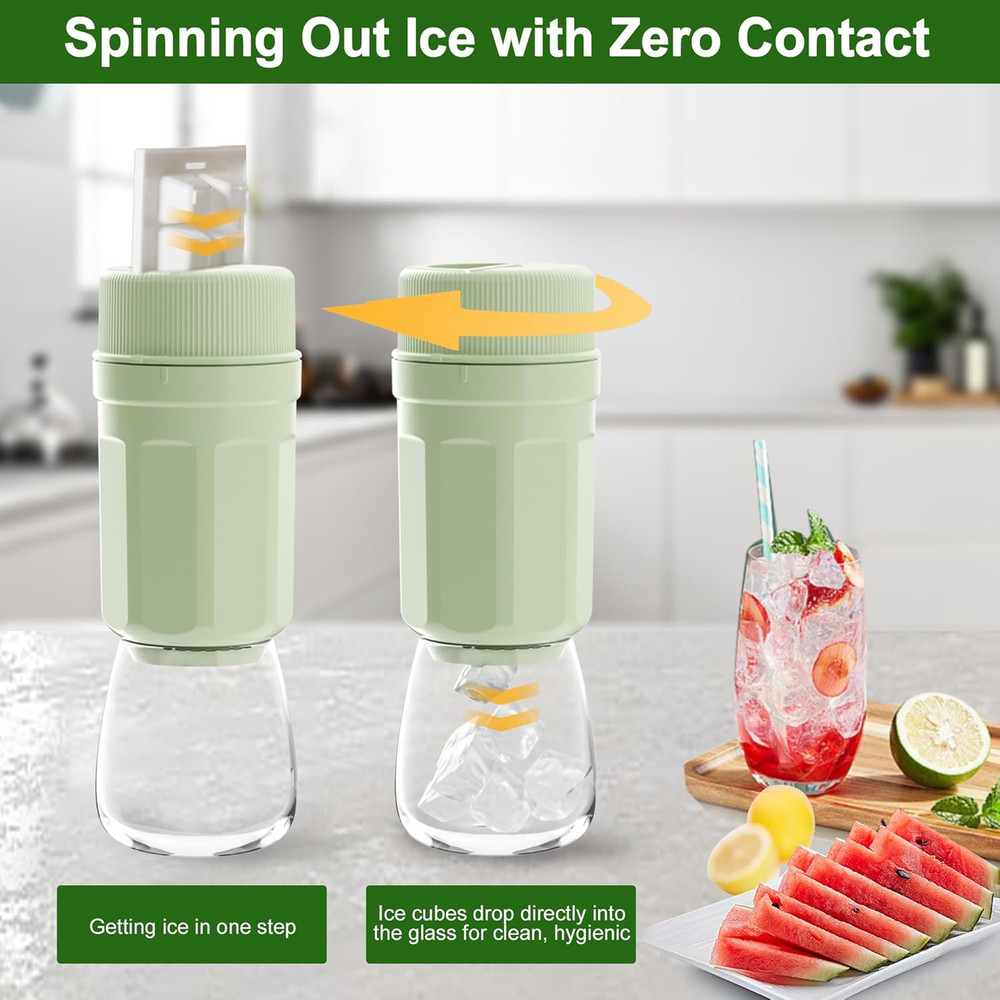 Reusable Ice Cube Tray Set with Lid & Release Tool - 3 Trays & 1 Tool