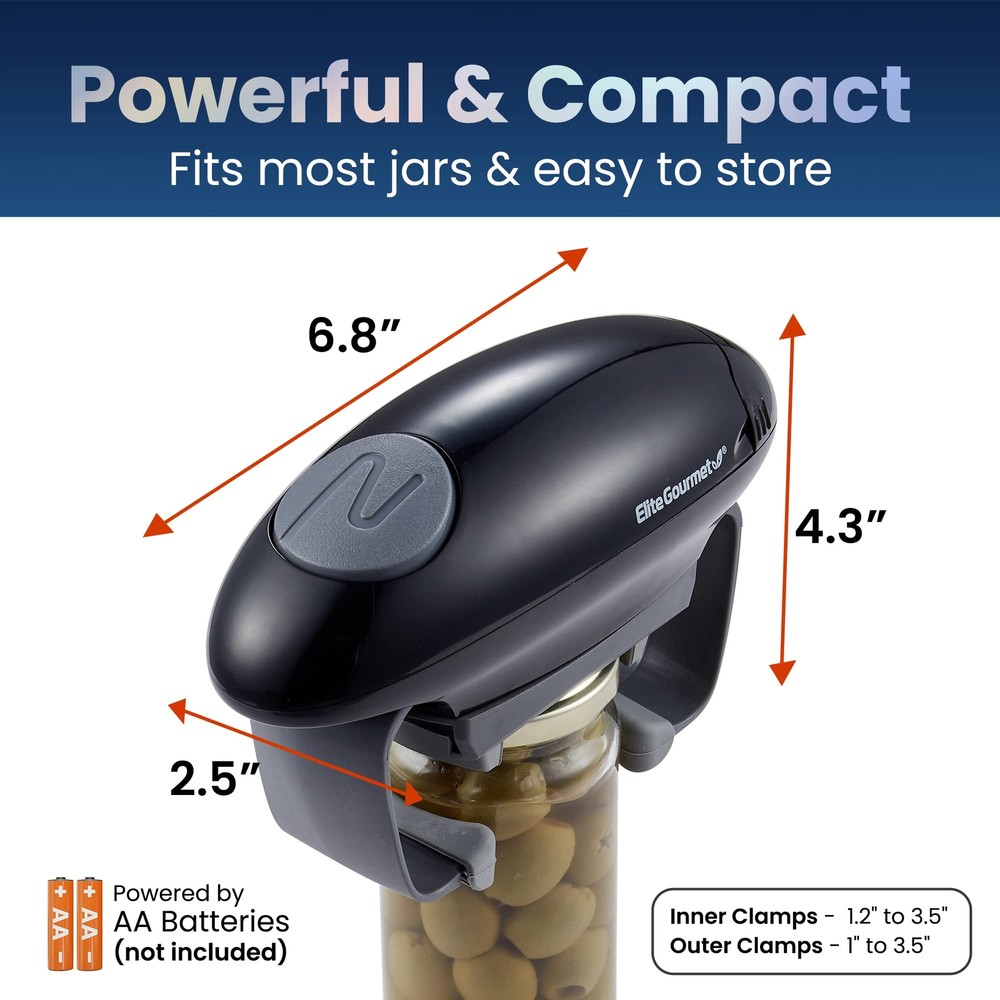 Electric Automatic Jar Bottle Opener for Arthritic and Weak Hands