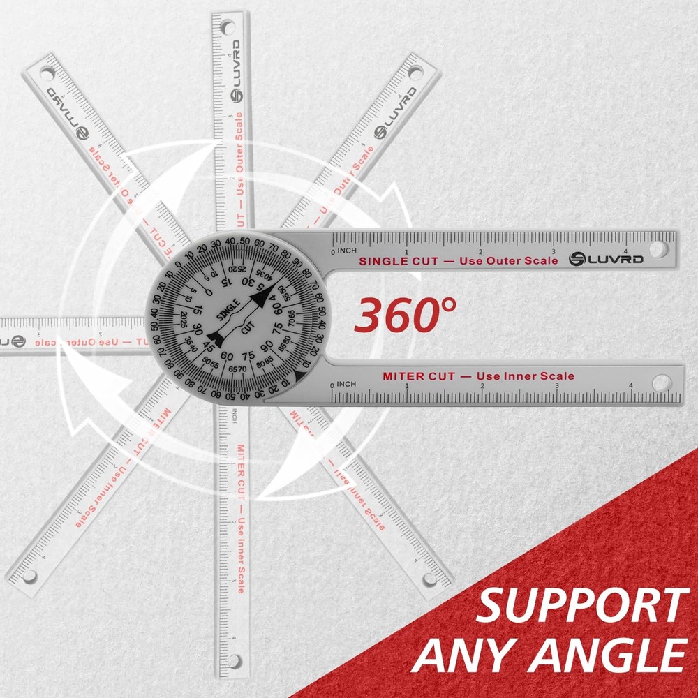 Miter Saw Protractor, Professional Miter Angle Finder for Woodworking Replace...