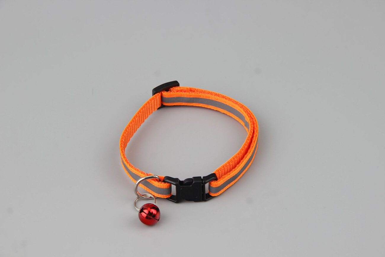 2PCS Reflective Breakaway Nylon Cat Safety Collar with Bell for Cat Kitten US