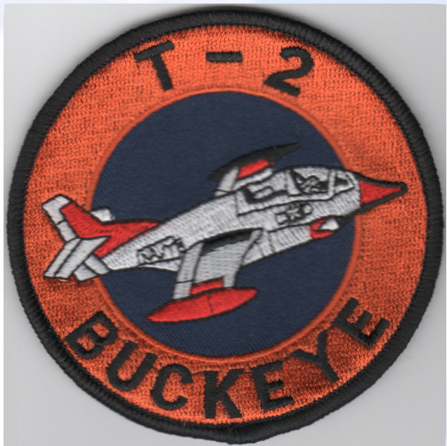 3.5" NAVY T-2 BUCKEYE EMBROIDERED PATCH