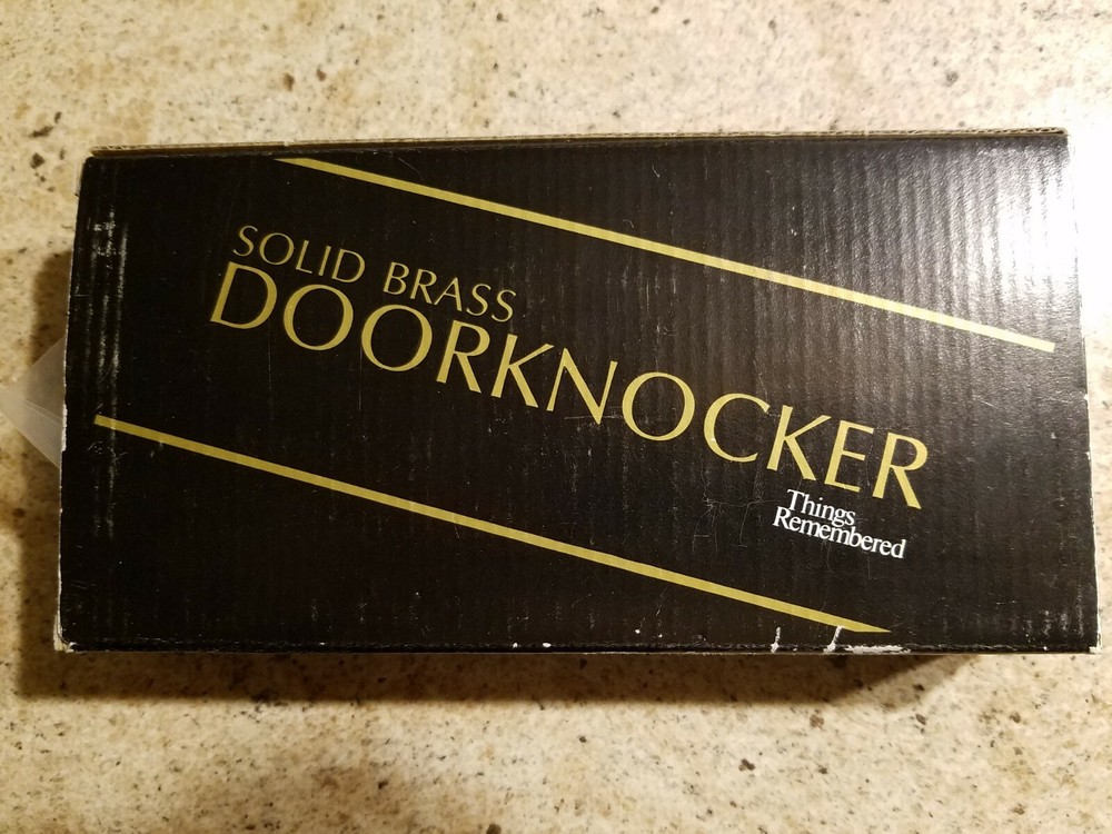 Solid Brass Doorknocker New in Box - Pewter finish