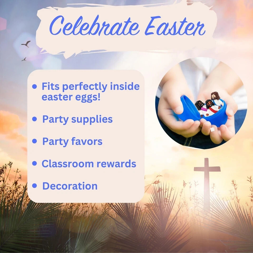 Mini Jesus Figures 50 Pcs-Tiny Jesus Bulk-Little Christ Figurines for Easter ...