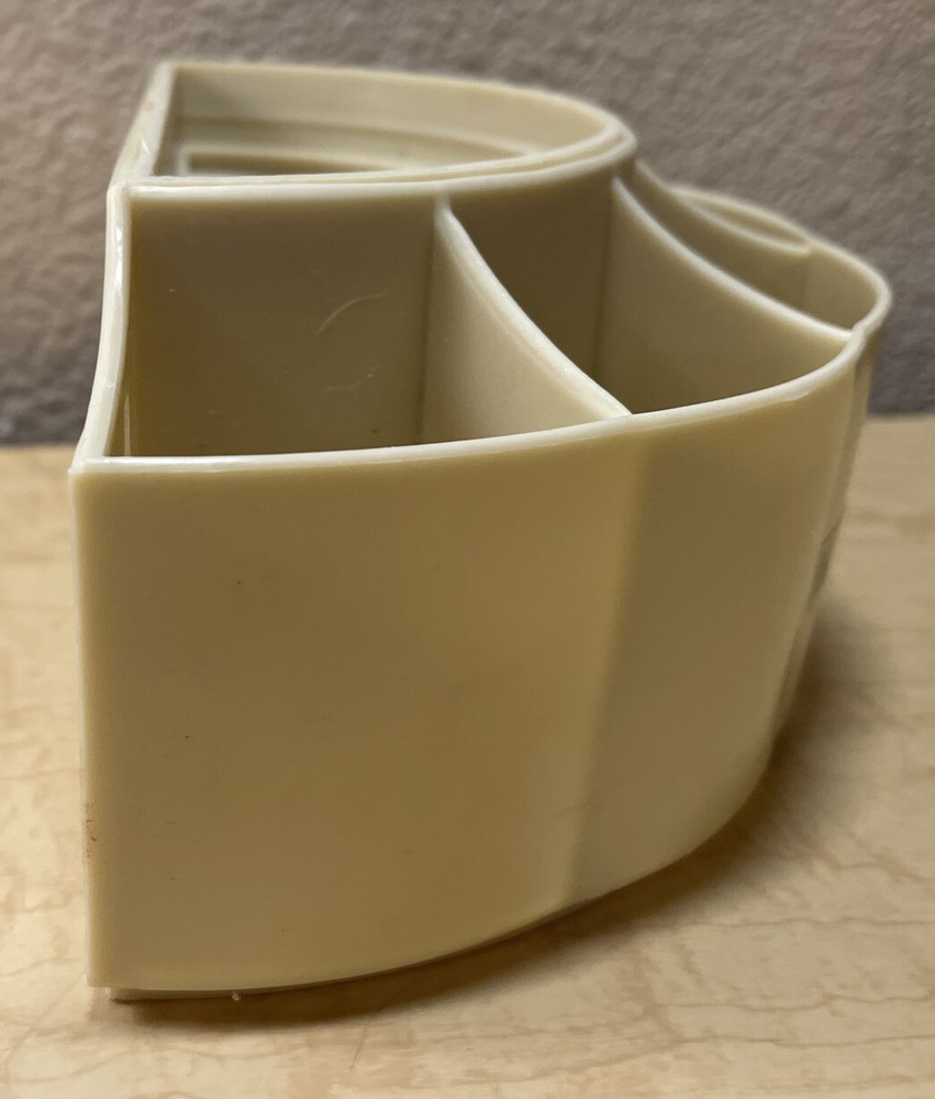 Vintage Kitchen Kaboodle Organizer Wall Mountable Half Circle Plastic Pockets