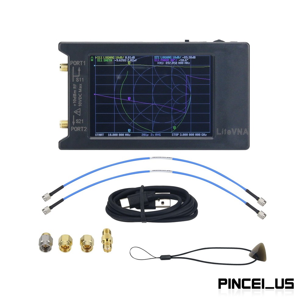 LiteVNA-64 50KHz-6.3GHz Vector Network Analyzer Antenna Analyzer 4" Display Pe6