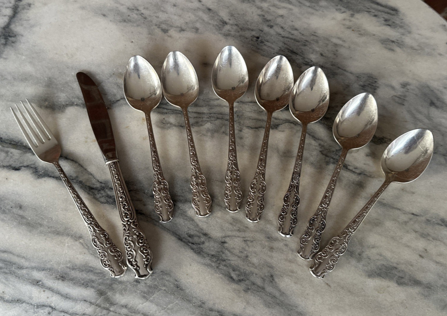 VTG Set Of 9 Towle Segovia Silverplate Flatware 1968-1970