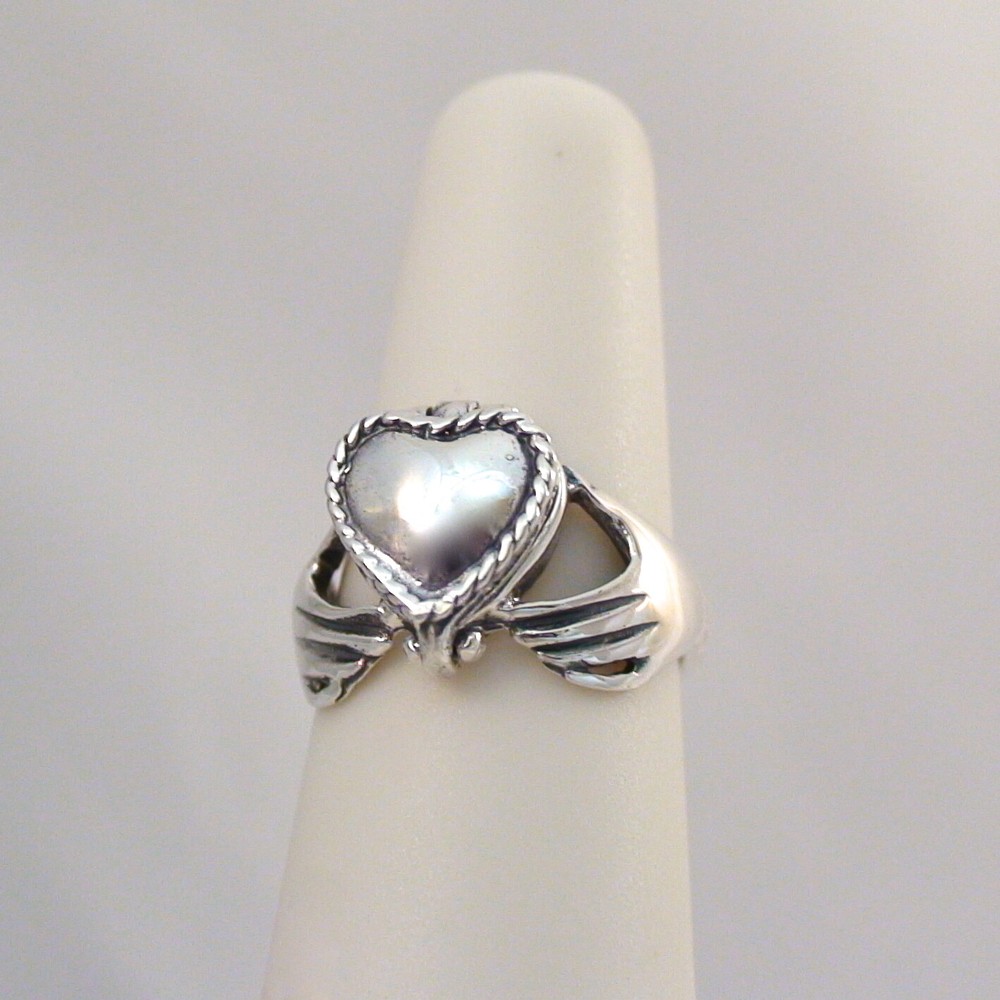 Claddagh Heart Poison Ring - 925 Sterling Silver - Victorian Locket Pillbox Ring