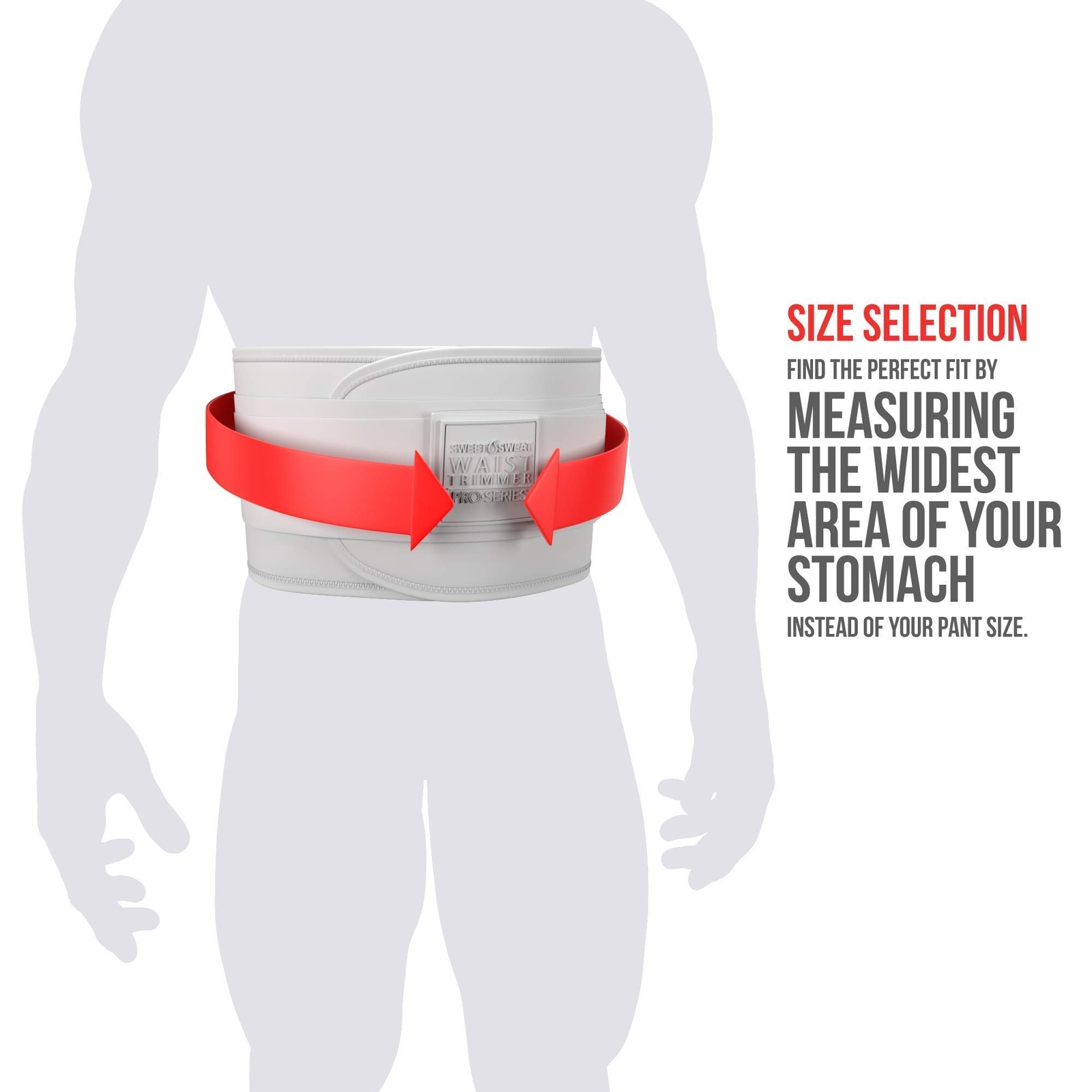 Sweet Sweat Waist Trimmer Pro - Black / White XS / S (38 x 8in) 3.5 - 4mm thick