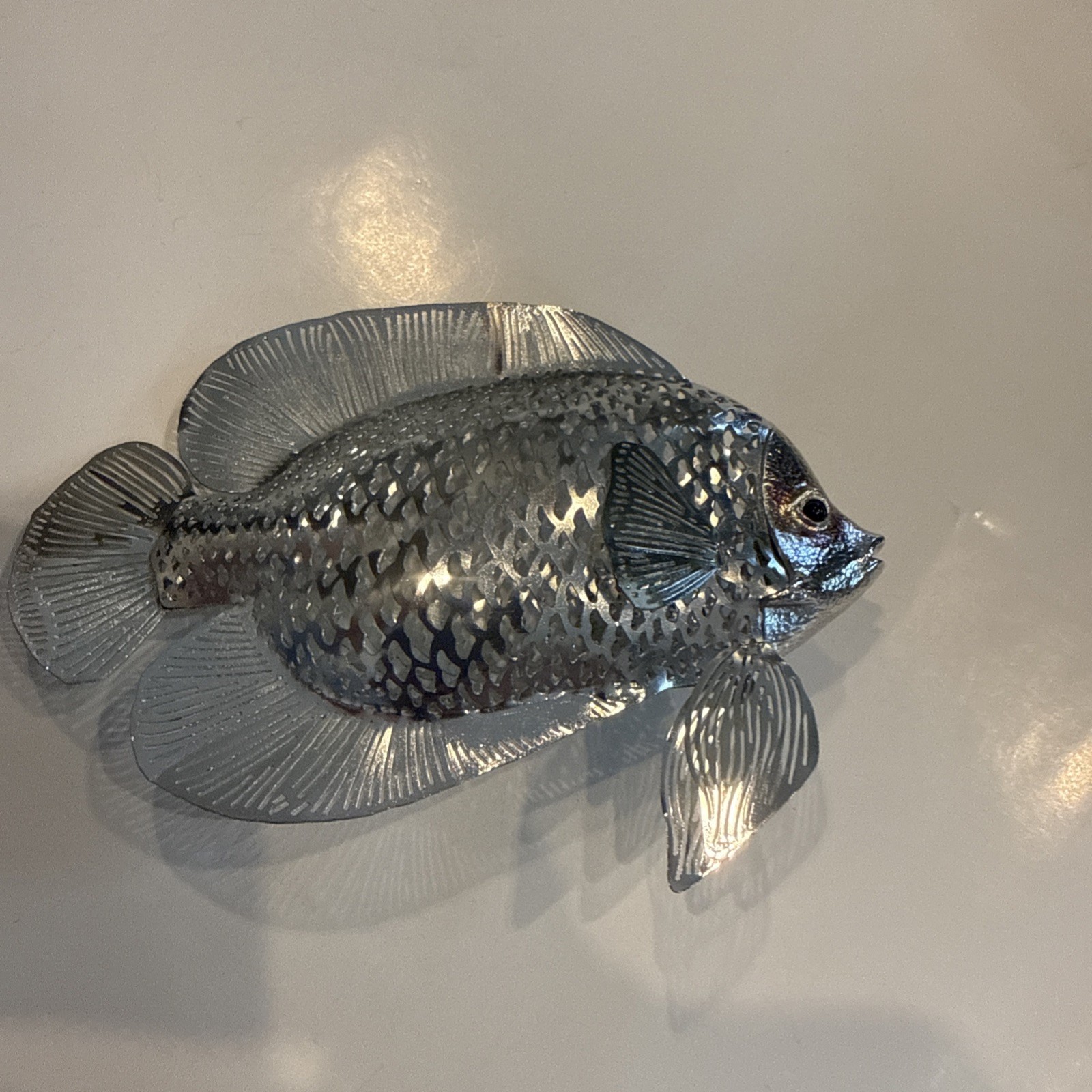 Christofle Collection Lumiere Jardin Onyx Fish Silver