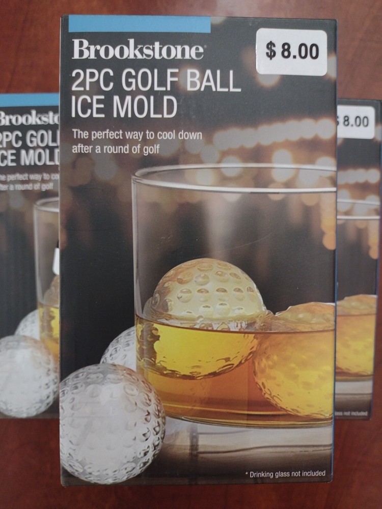 Brookstone 2pc Golf Ball Ice Mold Bundle (3 Boxes)