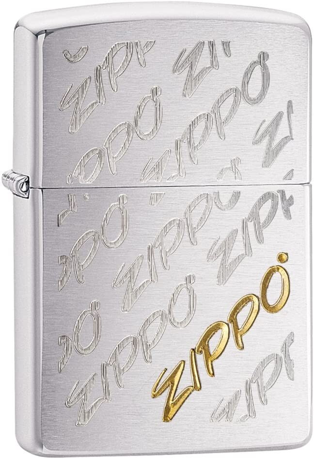 Zippo Script Brushed Chrome 28642