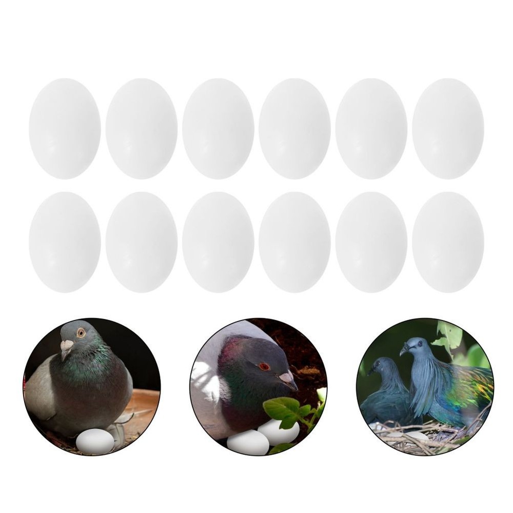 30Pcs Solid Plastic Eggs for Tricking Birds to Stop Laying Eggs