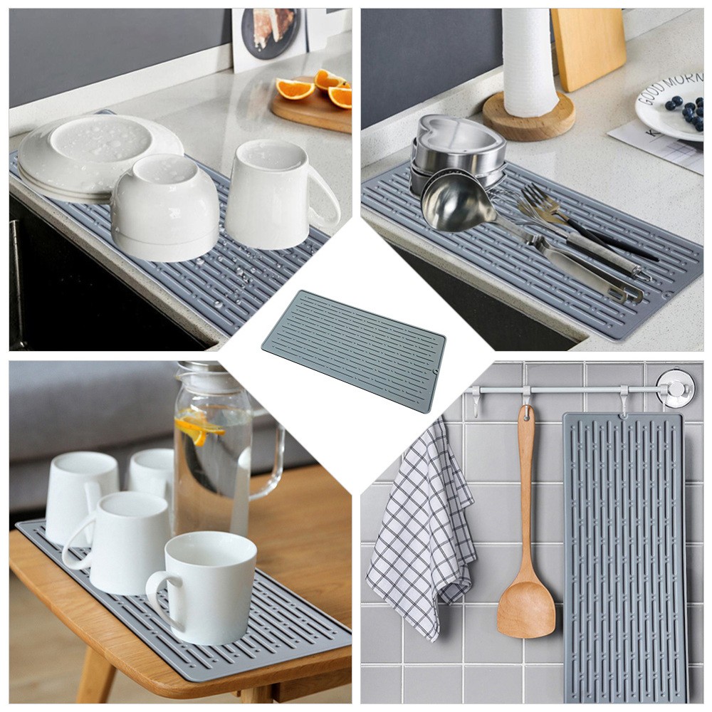 Kitchen Super Absorbent Draining Mat Dish Drying Mats for Dishes