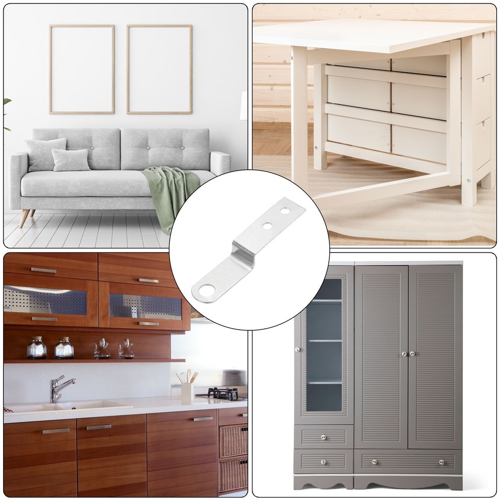 10pcs Z Shaped Angle Bracket, 0.4 Inch Silver Frame Bracket