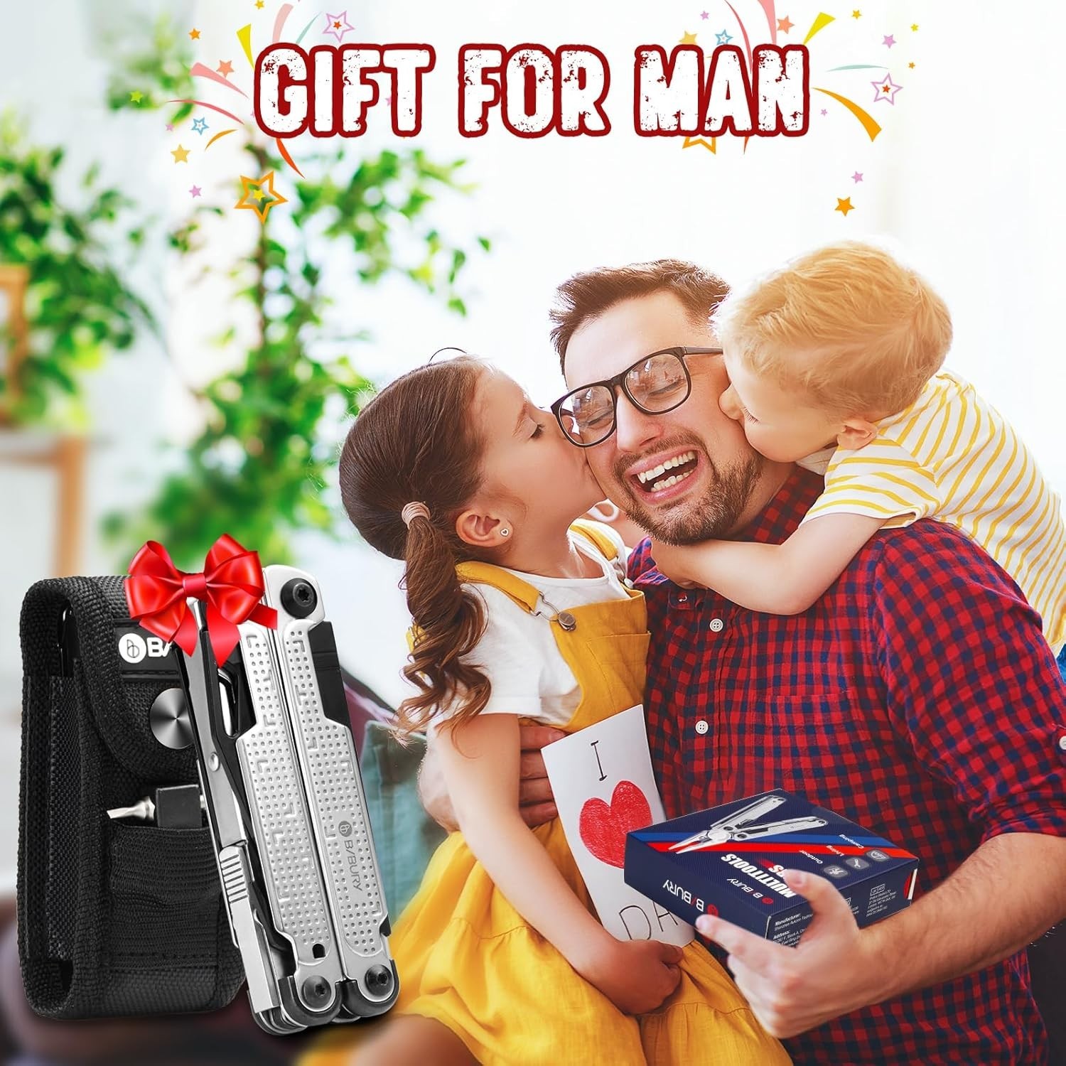 BIBURY Multitool Pliers Stainless Steel Multi Tool Rope Cutter Screwdriver Fold