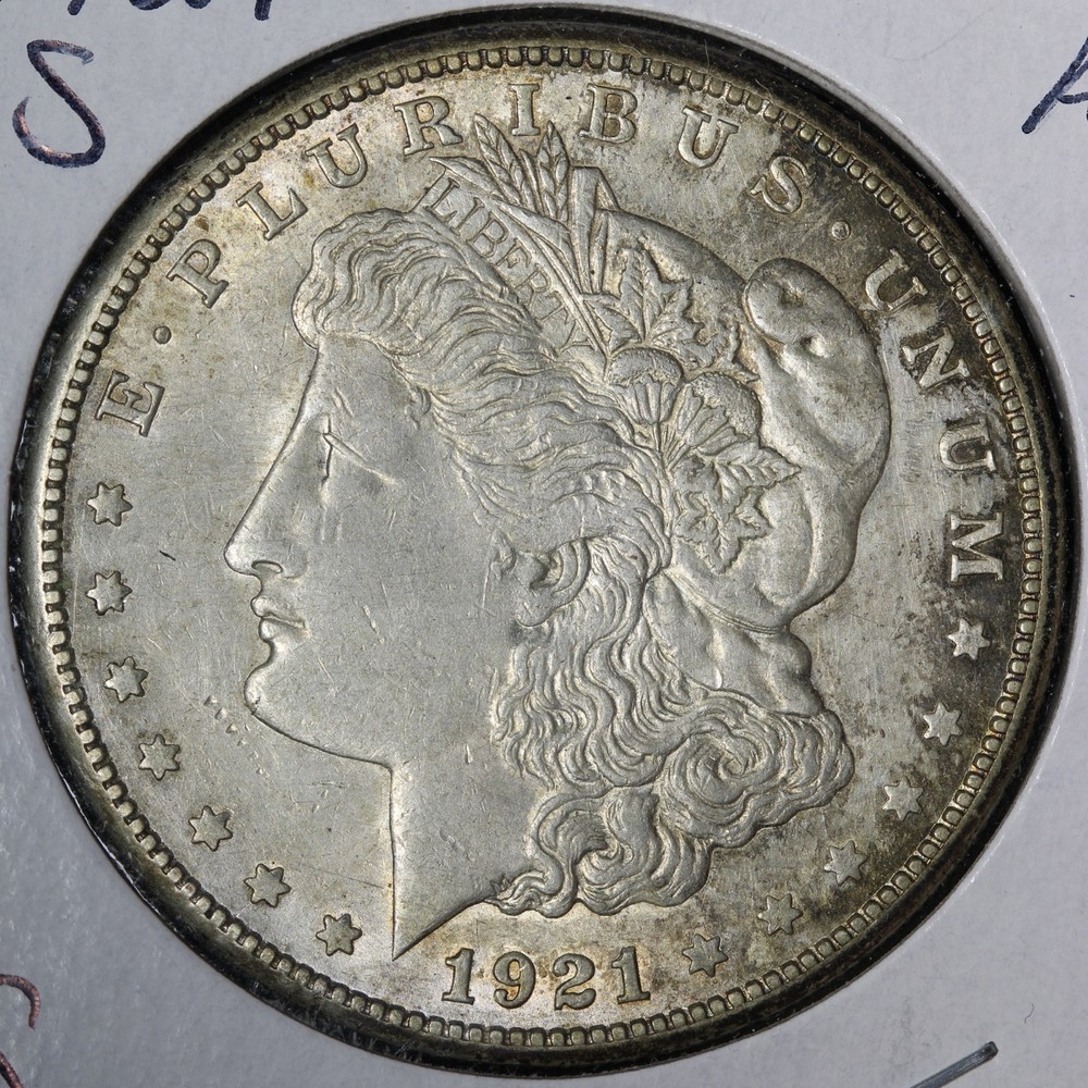 1921-S Morgan Silver Dollar AU E235 JS