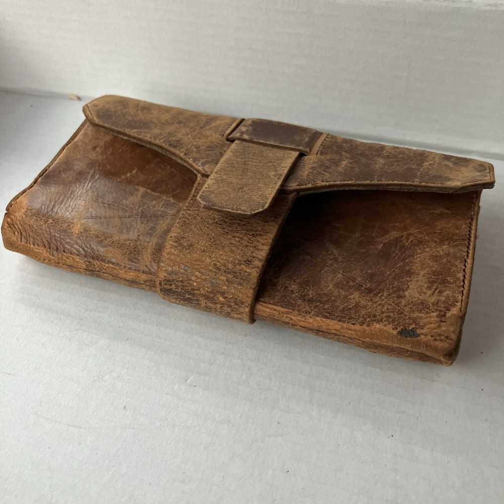 1800's Civil War Era Wallet / DOCUMENT HOLDER W/papers Dated 1833 Antique