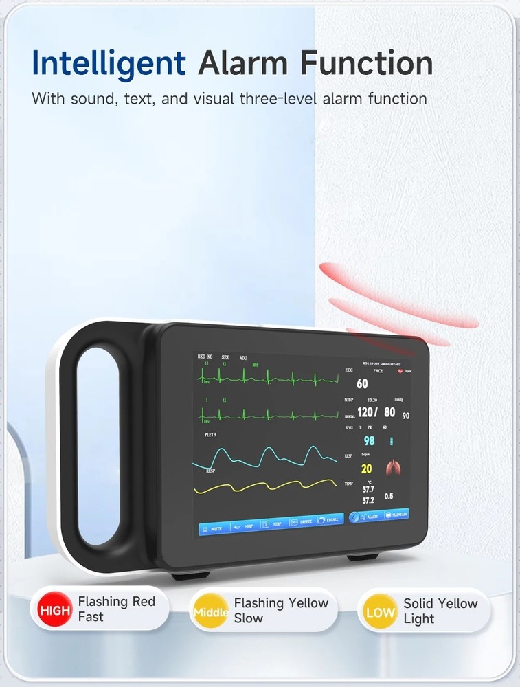 7-inch ColorTouch Screen Multi-parameter Patient Monitor