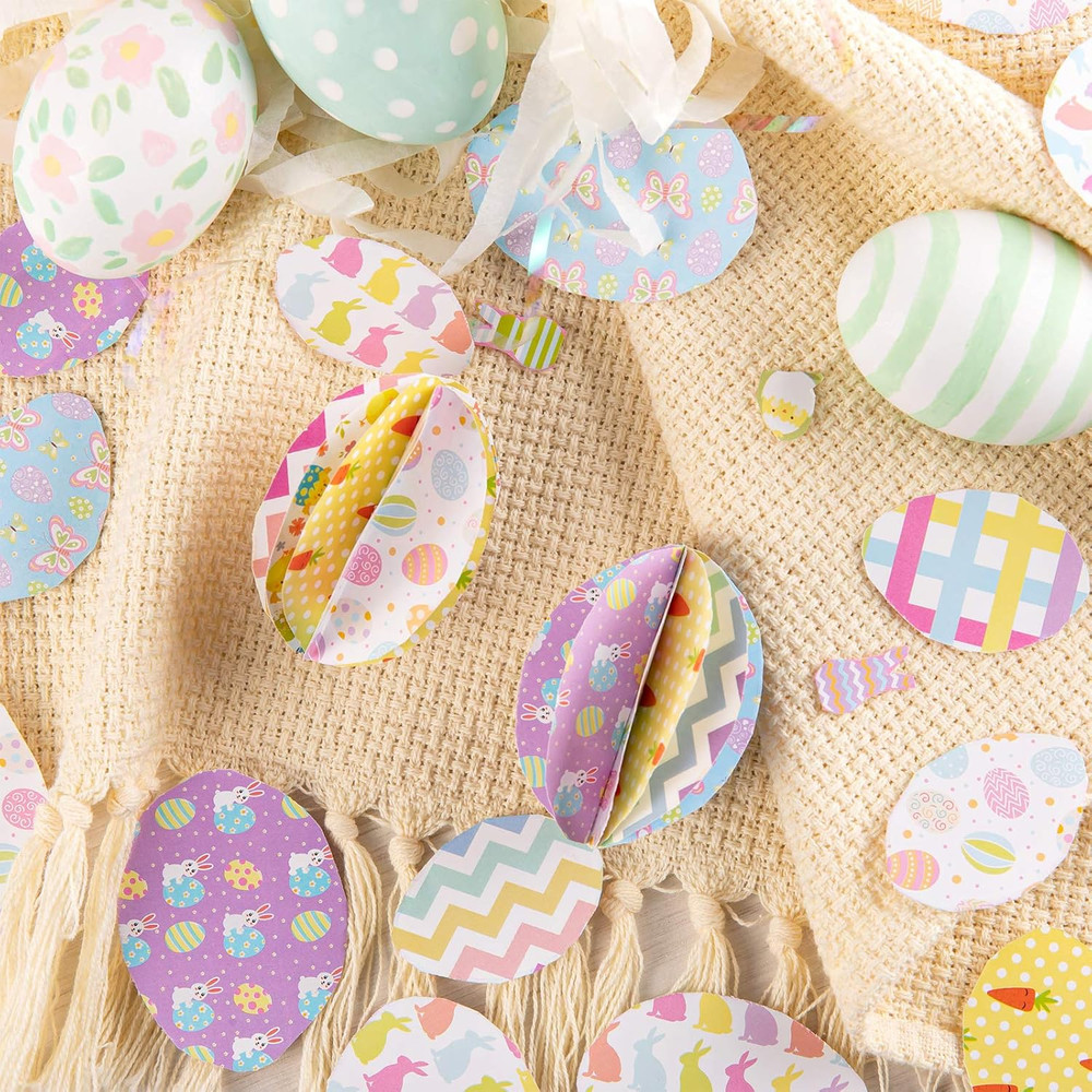 60 Sheet Double-Sided Easter Pattern Paper Set A4 Size 12 Designs Easter Spring