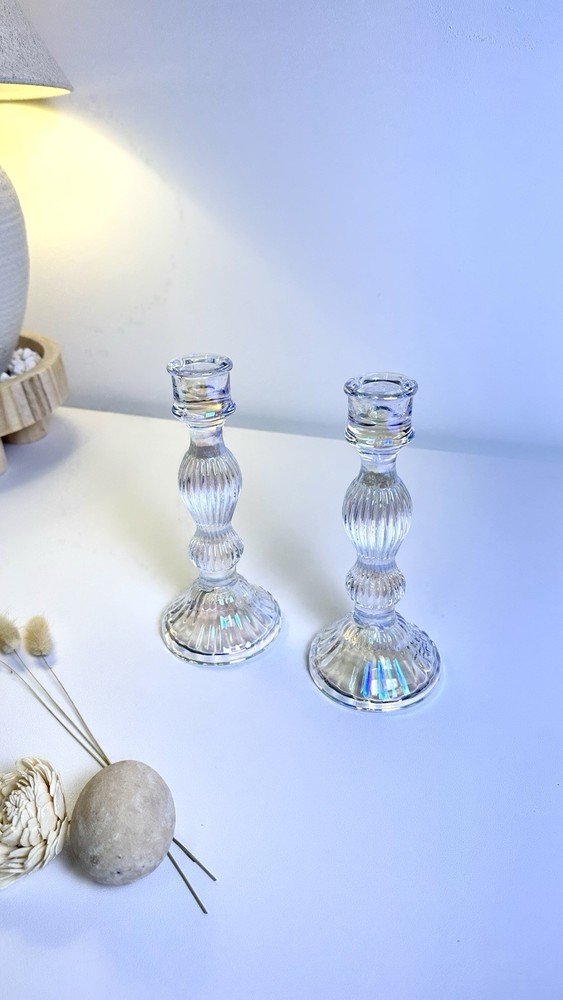 iridescent candle holder