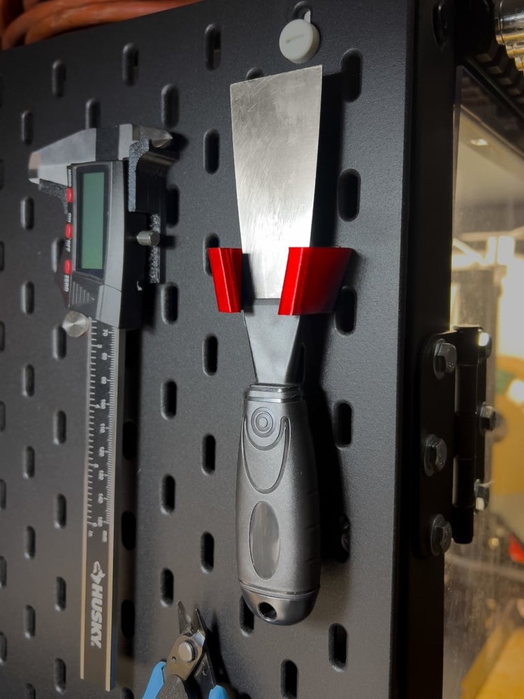 Skadis Scraper Holder - IKEA Pegboard Wall Organizer for Tools and Workshop Stor