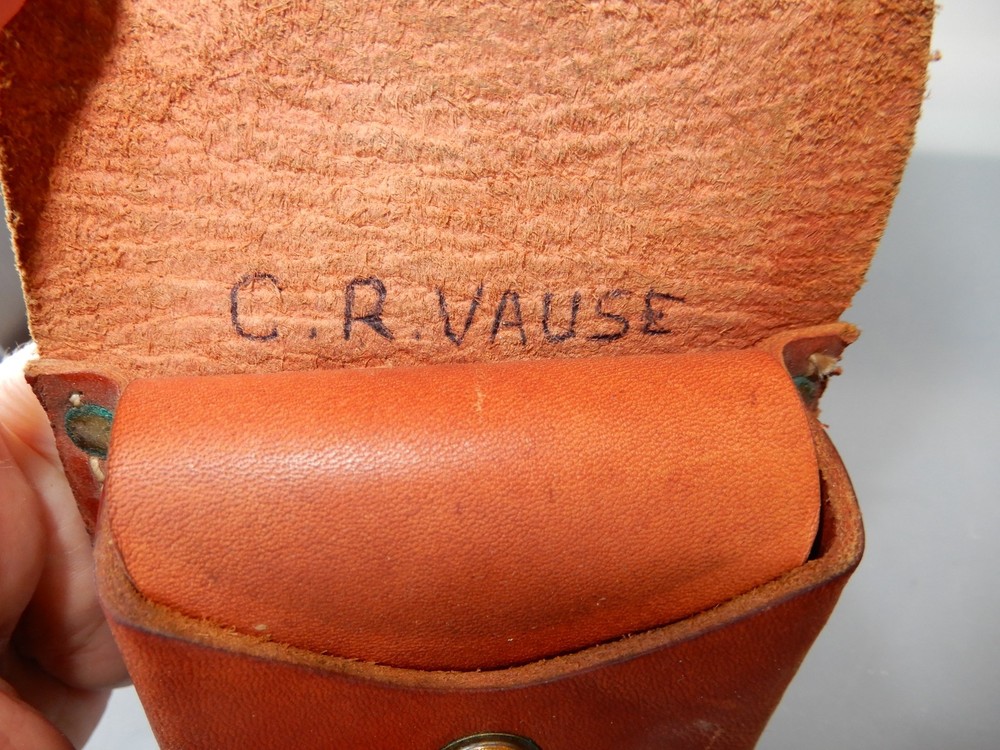 Sturdy Leather handcuff Holster Belt Pouch EUC